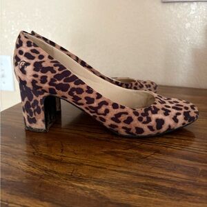 Life Stride Leopard Print Block Heels